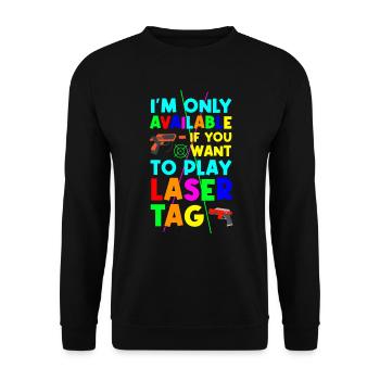 Lasertag Beam Laser Tag Laserpistole - Unisex Pullover - Schwarz - Vorne - Alina (178cm) & Michal (187cm)