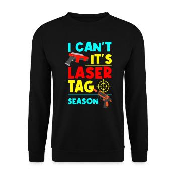 Laser Tag Laser Gun Laser Tag Lasergame - Unisex Sweatshirt - black - Front - Alina (178cm) & Michal (187cm)