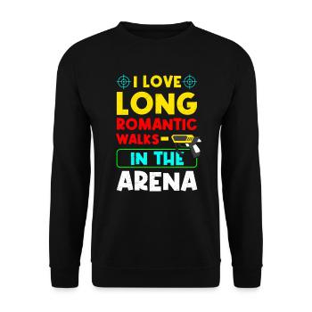 Laser Tag Lustig Laserpistole Lasertag - Unisex Pullover - Schwarz - Vorne - Alina (178cm) & Michal (187cm)