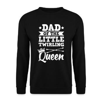 Twirling Papa Rod Turning Majorette Baton - Unisex Sweatshirt - black - Front - Alina (178cm) & Michal (187cm)