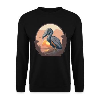 Schuhschnabel retro - Unisex Pullover - Schwarz - Vorne - Alina (178cm) & Michal (187cm)