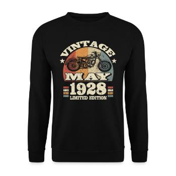 Born in May 1928 - 95 years old - Unisex Sweatshirt - black - Front - Alina (178cm) & Michal (187cm)