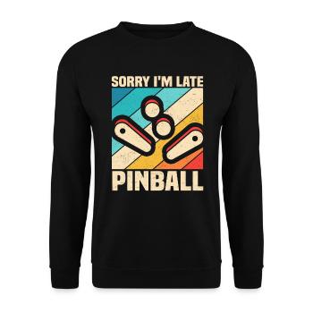 Pinball Machine Pinball Retro Gamer Pinball - Unisex Sweatshirt - black - Front - Alina (178cm) & Michal (187cm)