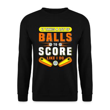 Pinball Machine Pinball Retro Gaming Pinball - Unisex Sweatshirt - black - Front - Alina (178cm) & Michal (187cm)
