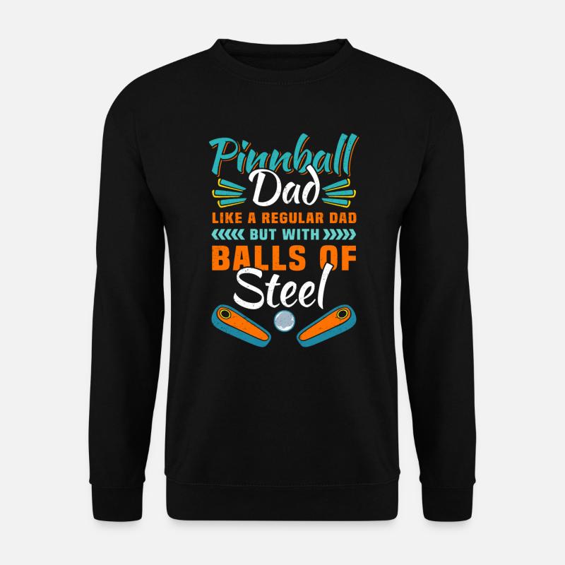 Pinball Papa Arcade Game Flipperautomat - Unisex Pullover - Schwarz