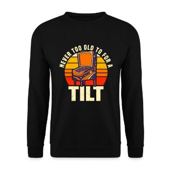 Pinball Pinball Machine Retro Pinball - Unisex Sweatshirt - black - Front - Alina (178cm) & Michal (187cm)