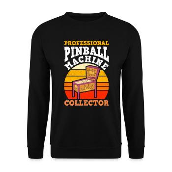 Pinball Game Arcade Flipperautomat - Unisex Pullover - Schwarz - Vorne - Alina (178cm) & Michal (187cm)