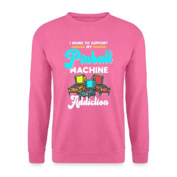 Pinball Arcade Pinball Machine Retro Gamer - Sweat-shirt Unisexe - rose - Devant