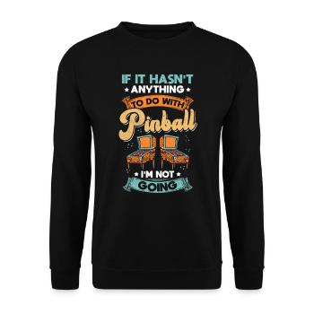 Pinball Machine Pinball Retro Gamer - Unisex Sweatshirt - black - Front - Alina (178cm) & Michal (187cm)
