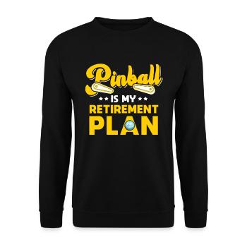 Pinball Rente Flipperautomat Retro - Unisex Pullover - Schwarz - Vorne - Alina (178cm) & Michal (187cm)