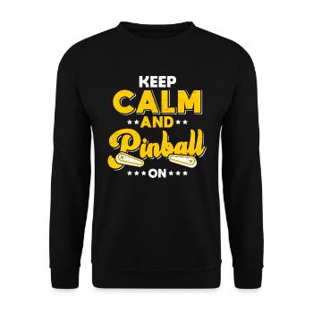 Pinball Retro Gamer Flipperautomat - Unisex Pullover - Schwarz - Vorne - Alina (178cm) & Michal (187cm)