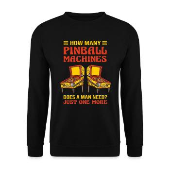 Pinball Arcade Game Pinball Machine Collector - Unisex Sweatshirt - black - Front - Alina (178cm) & Michal (187cm)