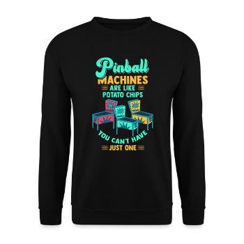 Pinball Arcade Jeu Pinball Machine - Sweat-shirt Unisexe - noir - Devant - Alina (178cm) & Michal (187cm)