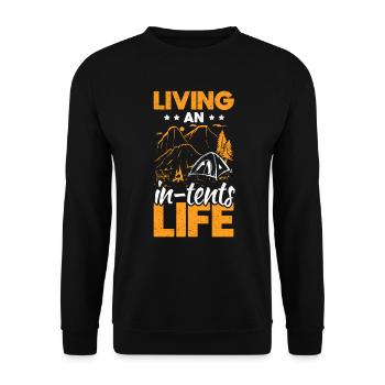Scouts Camping Tents Adventure Camps - Unisex Sweatshirt - black - Front - Alina (178cm) & Michal (187cm)