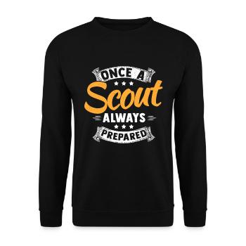 Scout Scout Guide Scouting - Unisex Sweatshirt - black - Front - Alina (178cm) & Michal (187cm)