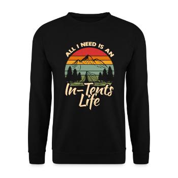 Pfadfinder Camping Zelten Scouting Zeltlager - Unisex Pullover - Schwarz - Vorne - Alina (178cm) & Michal (187cm)