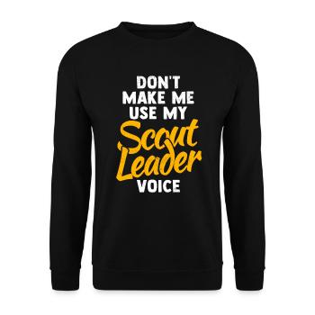 Scout Guide Funny Scout - Unisex Sweatshirt - black - Front - Alina (178cm) & Michal (187cm)