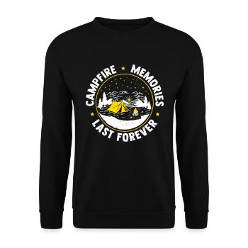 Campfire Camping Camping Outdoor Scouts - Unisex Sweatshirt - black - Front - Alina (178cm) & Michal (187cm)