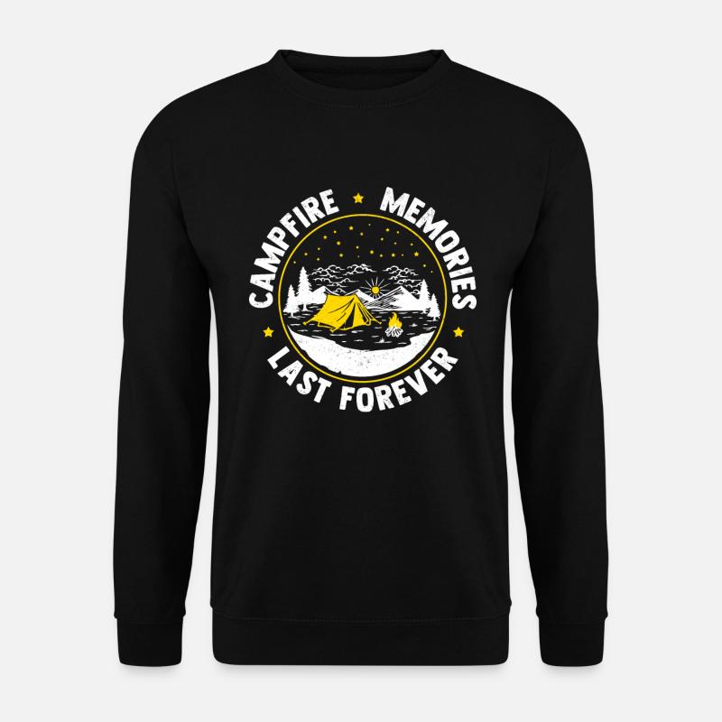 Lagerfeuer Camping Zelten Outdoor Pfadfinder - Unisex Pullover - Schwarz