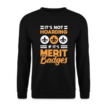 Scoutisme de l’insigne scout - Sweat-shirt Unisexe - noir - Devant - Alina (178cm) & Michal (187cm)