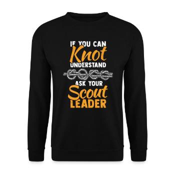 Scout Guide Rope Knots Adventure Camping - Unisex Sweatshirt - black - Front - Alina (178cm) & Michal (187cm)