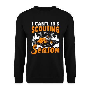 Boy Scouts Camping Camping Hiking Outdoor - Unisex Sweatshirt - black - Front - Alina (178cm) & Michal (187cm)