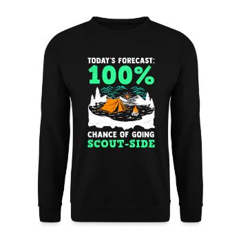 Scout Scout Guide Scouting Camping - Unisex Sweatshirt - black - Front - Alina (178cm) & Michal (187cm)
