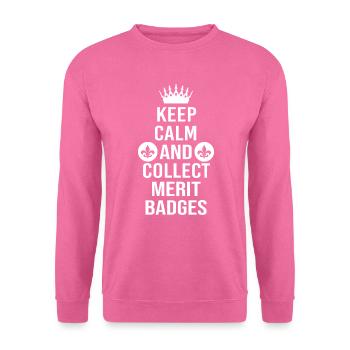 Boy Scout Badge Camping Camp de tentes - Sweat-shirt Unisexe - rose - Devant