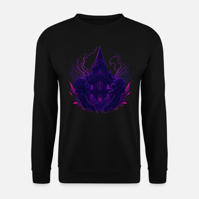 Nuits mystiques au néon pourpre - Sweat-shirt Unisexe - noir