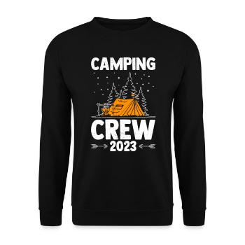 Camping Camping Camper Camping Camping Campfire - Unisex Sweatshirt - black - Front - Alina (178cm) & Michal (187cm)