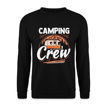Camping Wohnwagen Camper Campen Wohnmobil - Unisex Pullover - Schwarz - Vorne - Alina (178cm) & Michal (187cm)