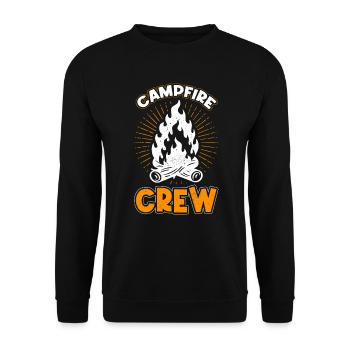 Lagerfeuer Camping Camper Outdoor - Unisex Pullover - Schwarz - Vorne - Alina (178cm) & Michal (187cm)