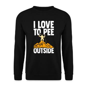 Camping Camping Hiking Outdoor - Unisex Sweatshirt - black - Front - Alina (178cm) & Michal (187cm)