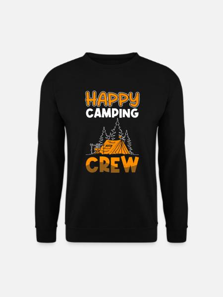 Camping Camper Zelten Lagerfeuer - Unisex Pullover - Schwarz