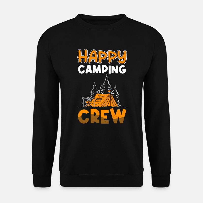 Camping Camper Zelten Lagerfeuer - Unisex Pullover - Schwarz