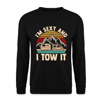 Camping Camper Motorhome Camping - Unisex Sweatshirt - black - Front - Alina (178cm) & Michal (187cm)