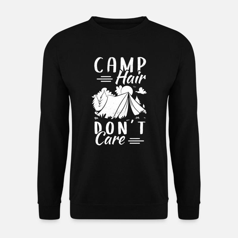 Camping Camp Hair Camper Zelten - Unisex Pullover - Schwarz
