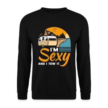 Camping Camper Motorhome Fun camping - Unisex Sweatshirt - black - Front - Alina (178cm) & Michal (187cm)
