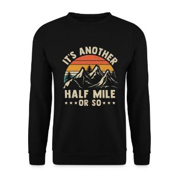 Berge Wandern Hiking Bergsteiger Klettern - Unisex Pullover - Schwarz - Vorne - Alina (178cm) & Michal (187cm)