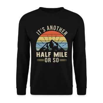 Hiking Hiking Mountaineering Climbing Hike - Unisex Sweatshirt - black - Front - Alina (178cm) & Michal (187cm)