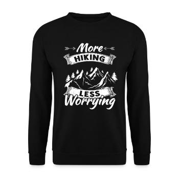 Hiking Hiking Hiking Mountaineering Mountaineers - Unisex Sweatshirt - black - Front - Alina (178cm) & Michal (187cm)
