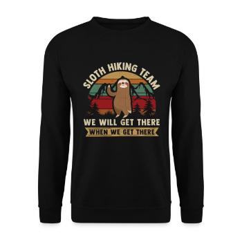 Hikers Hiking Hiking Funny Mountaineering - Unisex Sweatshirt - black - Front - Alina (178cm) & Michal (187cm)