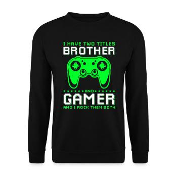Jeu Gamer Jeux vidéo Jeux vidéo - Sweat-shirt Unisexe - noir - Devant - Alina (178cm) & Michal (187cm)