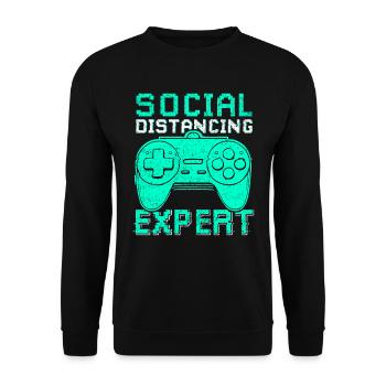 Zocker Gaming Gamer Videospiel Jeu vidéo - Sweat-shirt Unisexe - noir - Devant - Alina (178cm) & Michal (187cm)