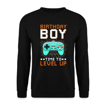 Nerd Gaming Video Game Gamer Video Games - Unisex Sweatshirt - black - Front - Alina (178cm) & Michal (187cm)