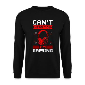 Gaming Video Game Gamer Gamer Nerd - Unisex Sweatshirt - black - Front - Alina (178cm) & Michal (187cm)
