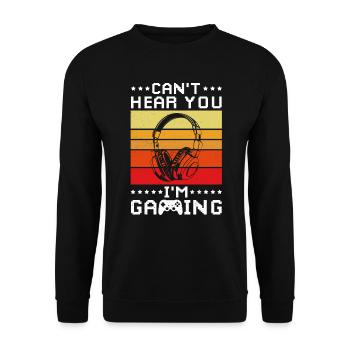 Gamer Gamer Gaming Nerd Video Games - Unisex Sweatshirt - black - Front - Alina (178cm) & Michal (187cm)
