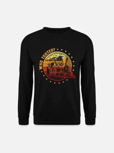 Modelleisenbahn Dampflok Eisenbahner Zug - Unisex Pullover - Schwarz