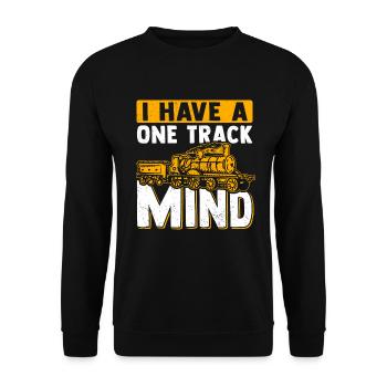 Modélisme Chemin de fer Locomotive à vapeur Conducteur de locomotive Chemin de fer - Sweat-shirt Unisexe - noir - Devant - Alina (178cm) & Michal (187cm)