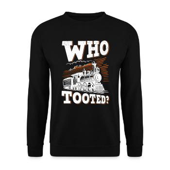 Model railroader, railroader, steam locomotive, railroad - Unisex Sweatshirt - black - Front - Alina (178cm) & Michal (187cm)
